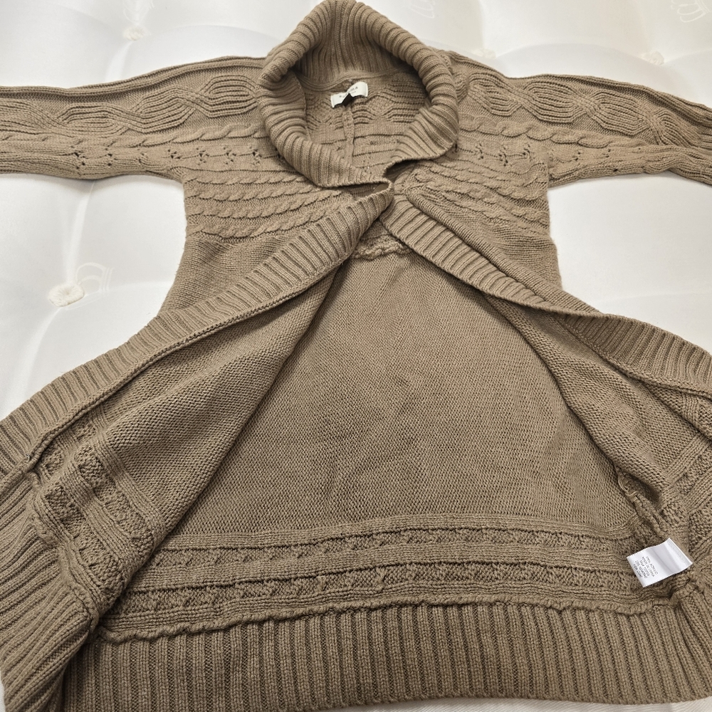 Sonoma Life+Style Junior's Tan Cardigan Sweater Size XL - Picture 2 of 8